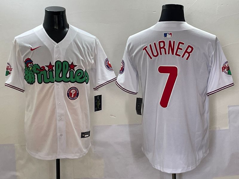 Men Philadelphia Phillies #7 Turner White three generations Joint Name Nike 2025 MLB Jersey style 6